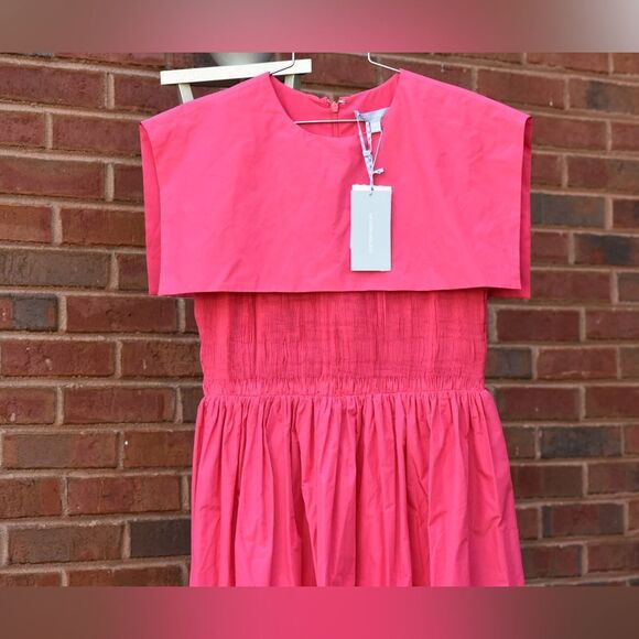 New Antonio Melani x Jennifer Sumko Rachel 4 Taffeta Capelet Barbie Pink Smock - Picture 10 of 15